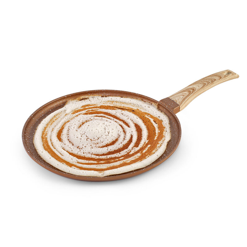 Duralife Die-cast 28 cm Dosa Tawa | 5 Layer Healthy Duramax Non-Stick Coating | Soft Touch Handle | Pure Grade Aluminium | PFOA Free | 2 Year Warranty | Copper - Image 7