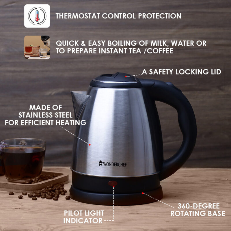 Crescent Electric Kettle 1.5 Litres, 2 years Warranty - Image 2