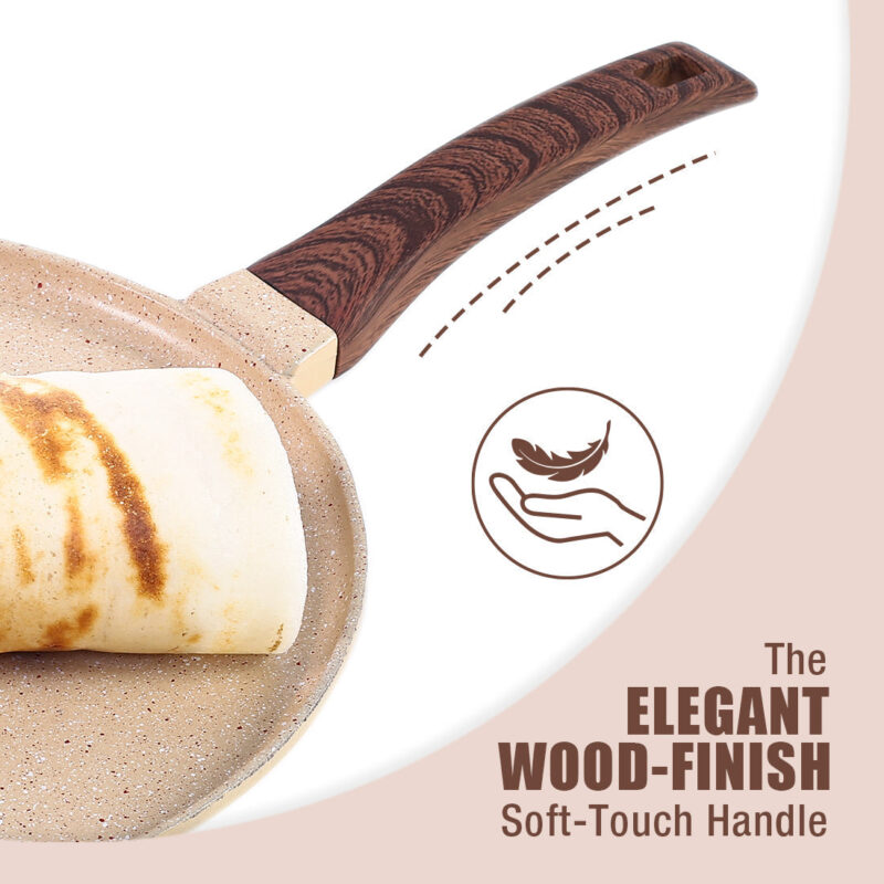 Duralife Die-cast 28 cm Dosa Tawa | 5 Layer Healthy Duramax Non-Stick Coating | Soft Touch Handle | Pure Grade Aluminium | PFOA Free | 2 Year Warranty | Ivory - Image 5