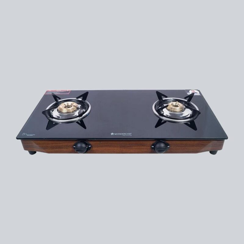 Eco Star 2 Burner Glass Cooktop, Black 8mm Toughened Glass with 1 Year Warranty, Ergonomic Knobs, Efficient Brass Burners, Stainless-steel Spill Tray, Manual Ignition - Image 10