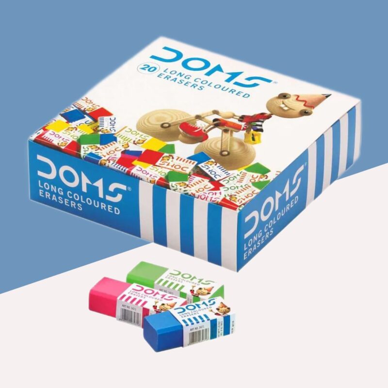 Doms Long Coloured Erasers ( Pack of 20 )