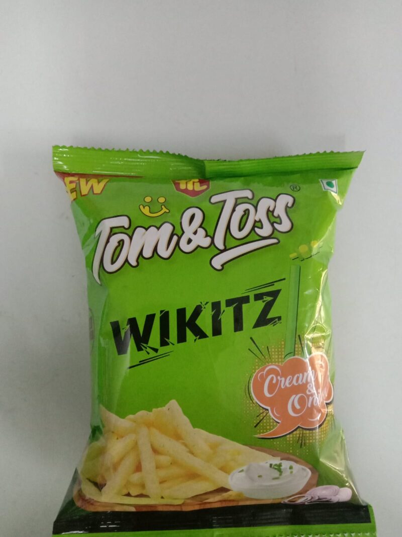 50x Tom & Toss- Cream & Onion WIKITZ, Pack of 50 (17g each)