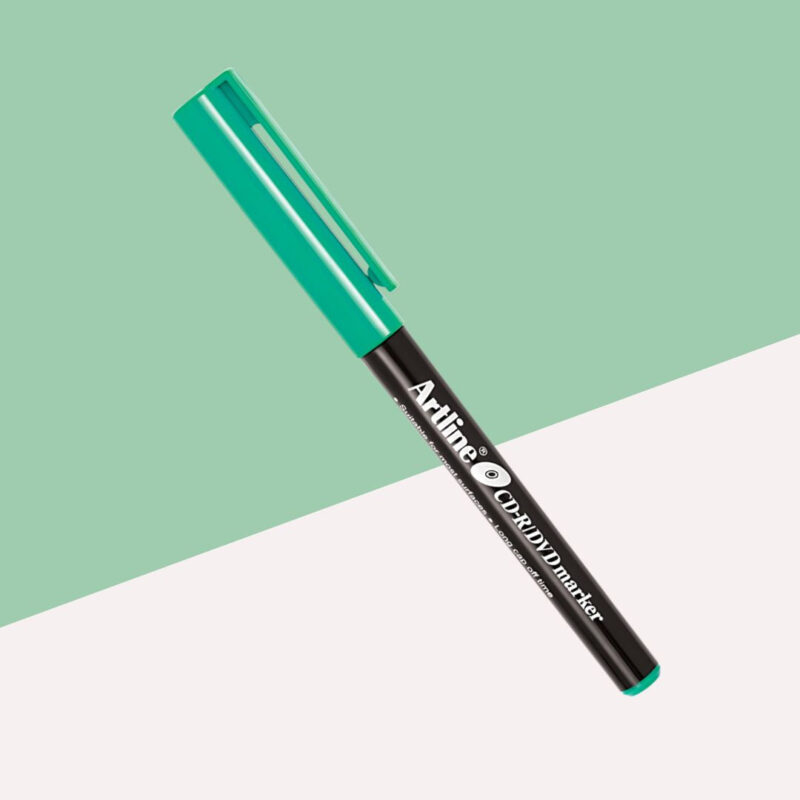 Artline CD/DVD Marker - Green ( Pack of 1 )