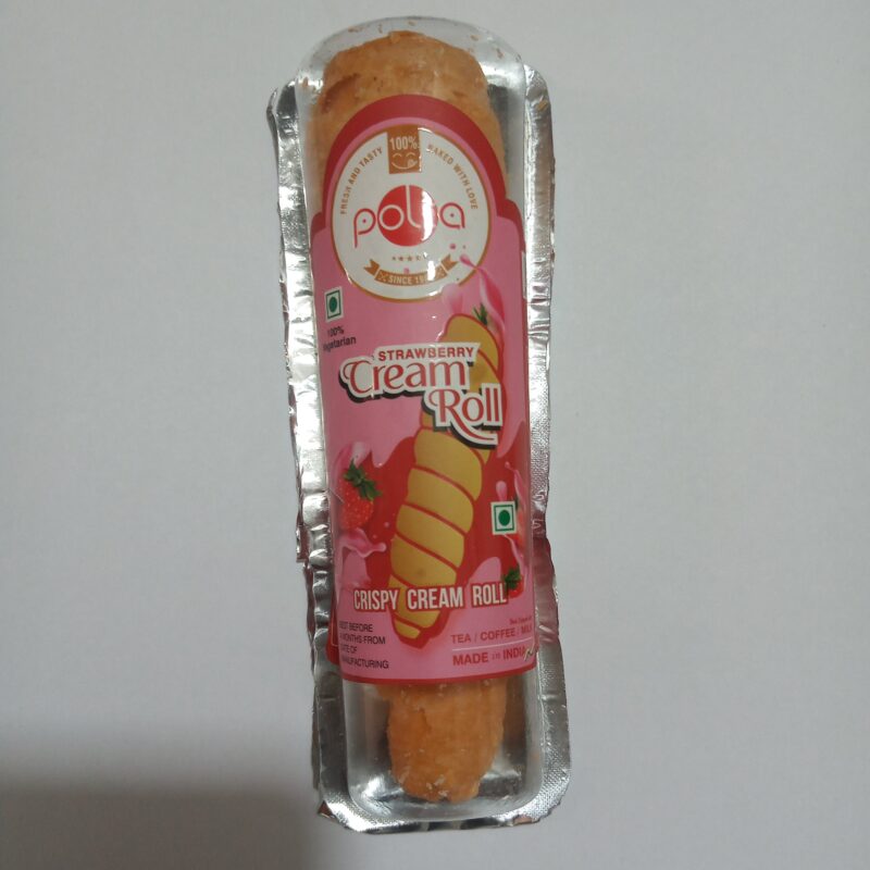 25x Polba Strawberry Cream Roll Crispy Cream Roll, Pack of 25 (45G each) - Image 2