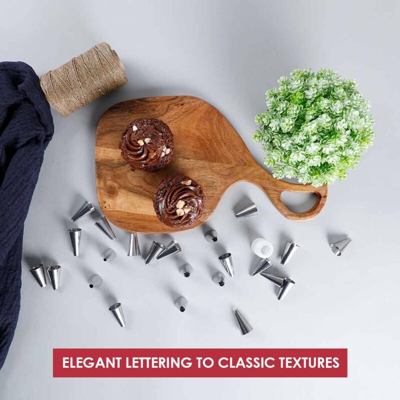 Ambrosia Stainless Steel Cake Decorator Nozzle- 24Pc - Image 7