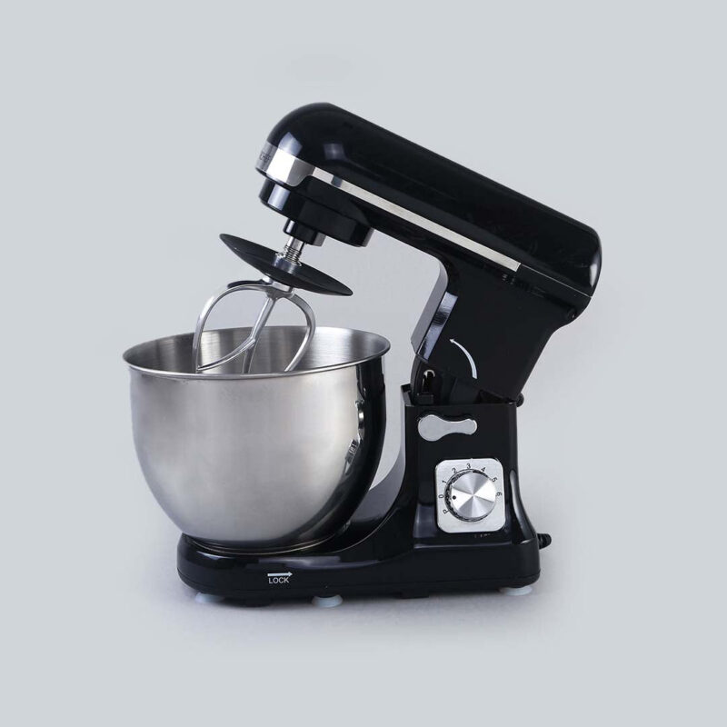 Crimson Edge Die-Cast Metal Kitchen Stand Mixer and Beater with 6 Speed Settings | 1000W Powerful Copper Motor | 5L SS Bowl | Whisking Cone, Mixing Beater, Dough Hook Attachments & Splash Guard | Home Cooks & Professional Bakers | 3 Year Warranty | Black - Image 31