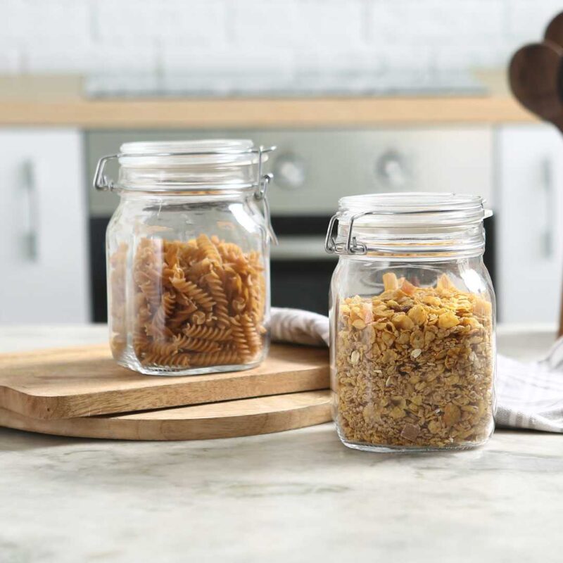 Bormioli Fido 2 Pcs Set Glass Jar Container Large - Image 8