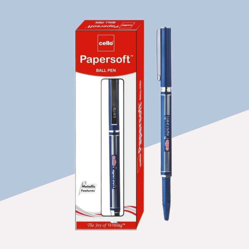 Cello Paper Soft Ball Pen – Blue ( Pack of 1 )