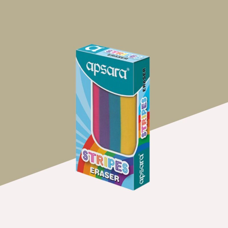 Apsara Stripes Eraser - Multicolour ( Pack Of 1 )