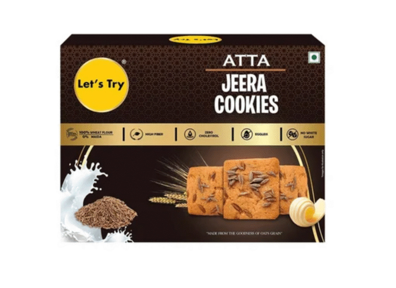 Let's Try Aata Jeera Cookies - 200GM