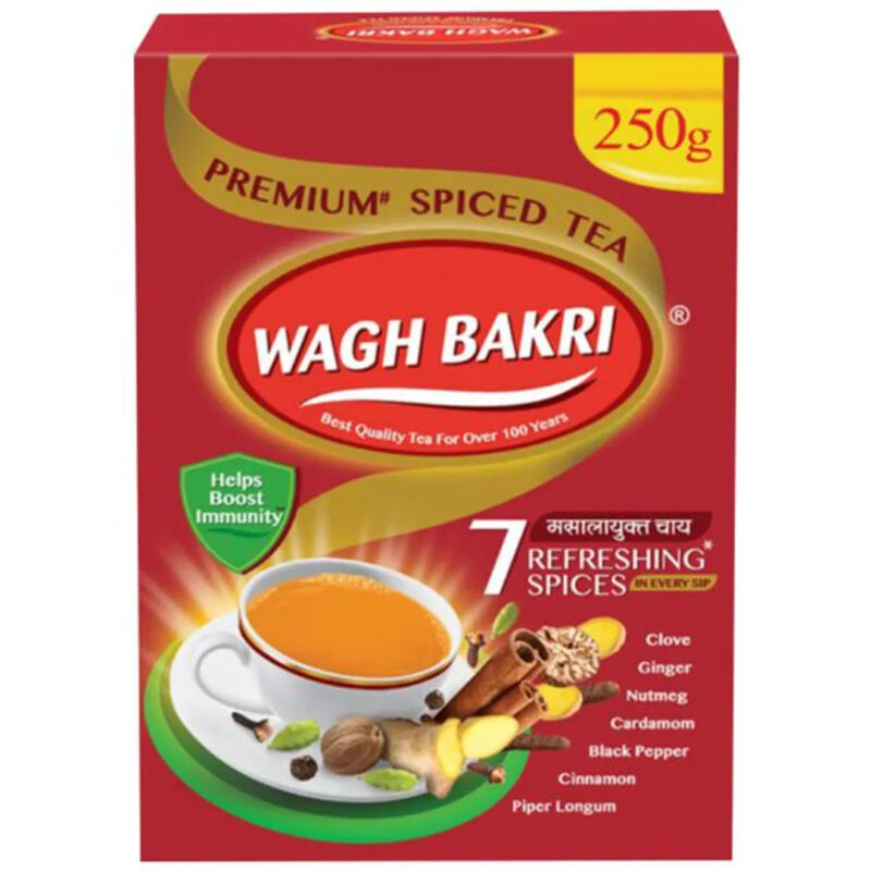 Wagh Bakri Spiced Tea (Masala Chai) - Blend Of 7 Refreshing Spices, 250 g