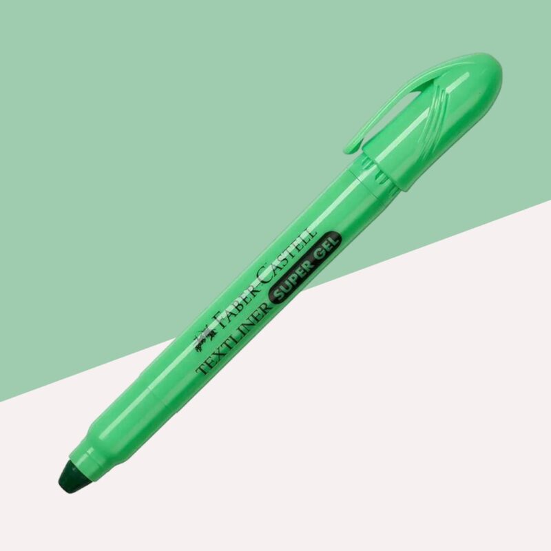 Faber-Castell Textliner Super Gel Crayon - Florescent Green ( Pack of 1 )