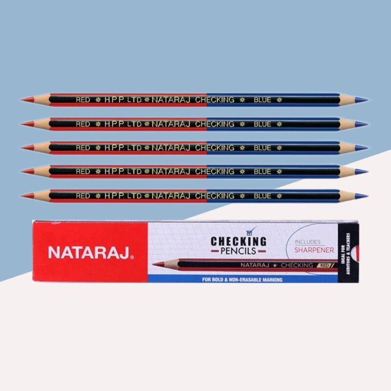 Nataraj Checking Pencil: Precision Marking - Blue and Red ( Pack of 10 )