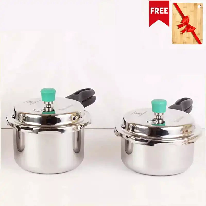 2L+3L RapidCuk Tri-ply Stainless Steel Pressure Cooker Combo+ Free ₹600 Wood Chopping Board, 5Yr Warranty, ISI Certified, Premium Quality, 3 Layer Thick Body, Induction & Gas - Image 26
