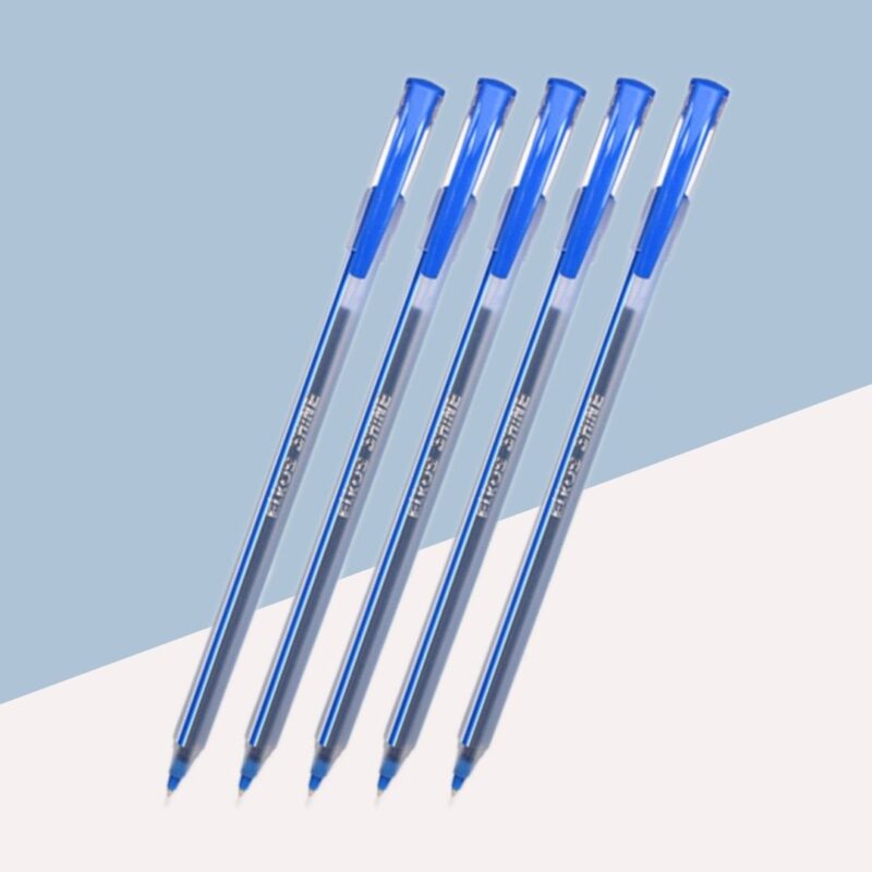 Elkos Shine Df Ball Pens – Blue ( Pack of 5 )