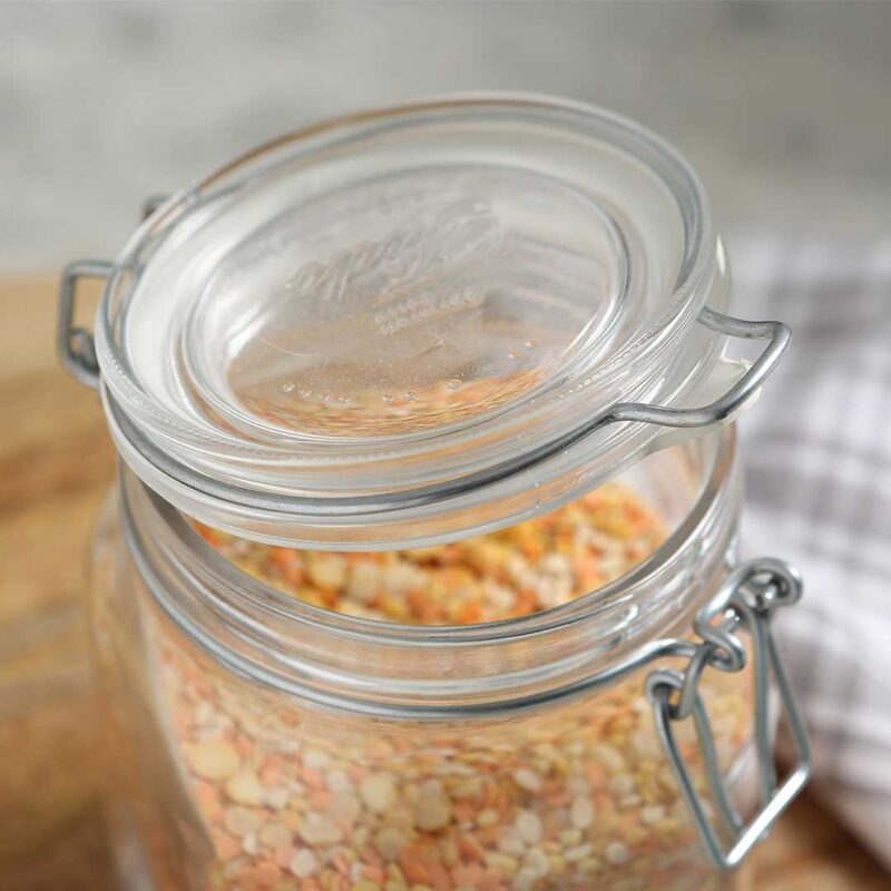 Bormioli Fido 2 Pcs Set Glass Jar Container Large - Image 2