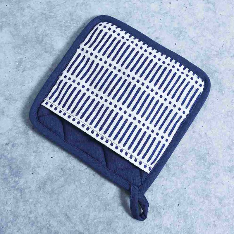 Como Pot holder with pocket - Blue - Image 3