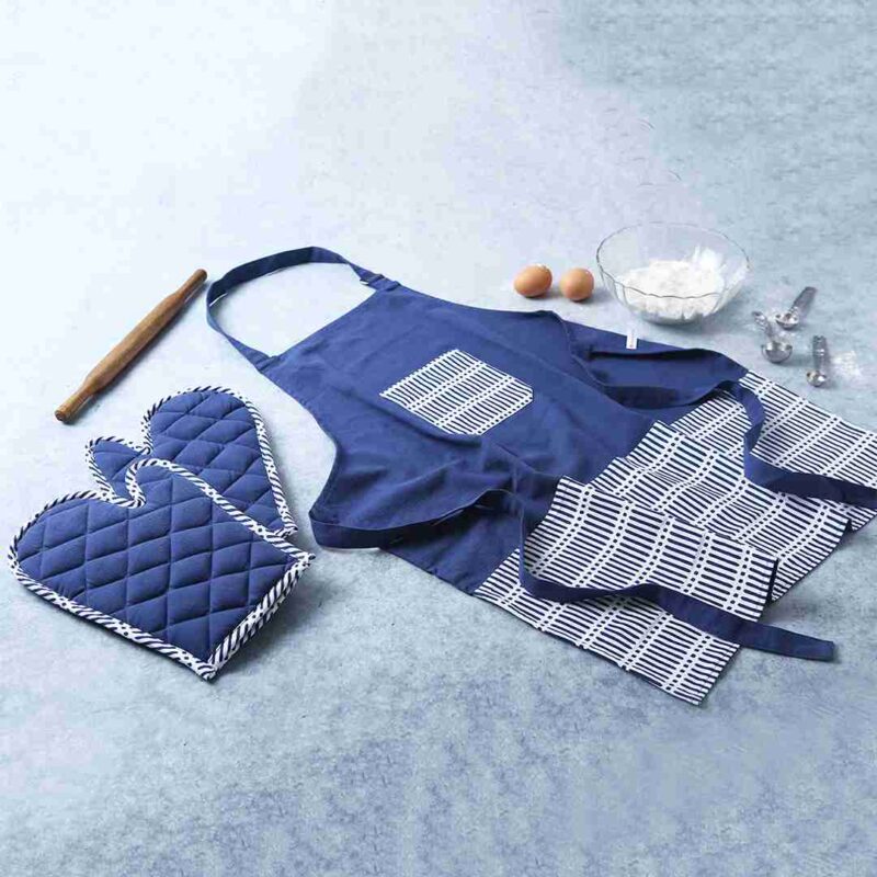 Como Apron with pockets - Blue - Image 3