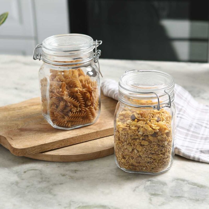 Bormioli Fido 2 Pcs Set Glass Jar Container Large - Image 4