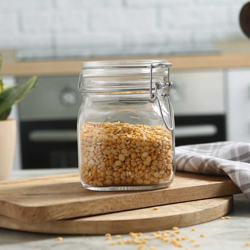 Bormioli Fido 2 Pc Set Glass Jar Container Medium - Image 7