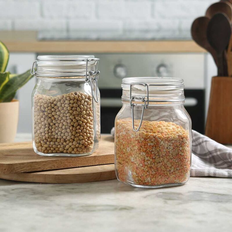 Bormioli Fido 2 Pcs Set Glass Jar Container Large - Image 7