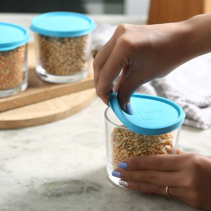 Bormioli Frigoverre 3 Pc Set Round Glass Container 350 ml - Image 6