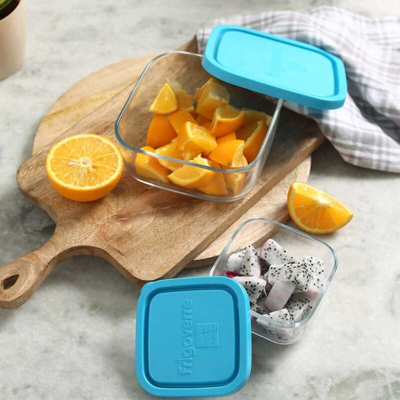 Bormioli Frigoverre 2 Pcs Square Glass Container - Image 4