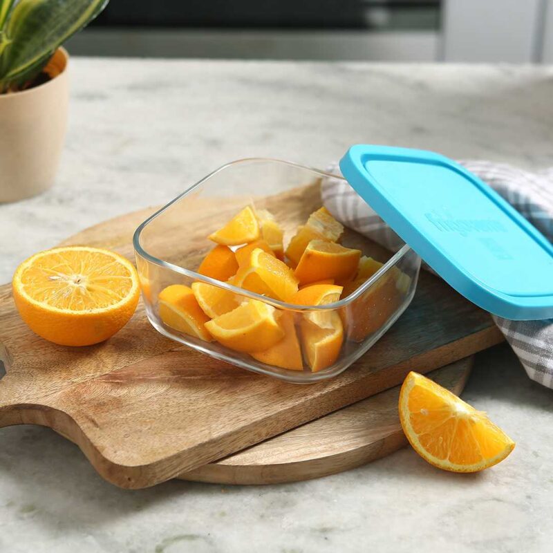 Bormioli Frigoverre 2 Pcs Square Glass Container - Image 5