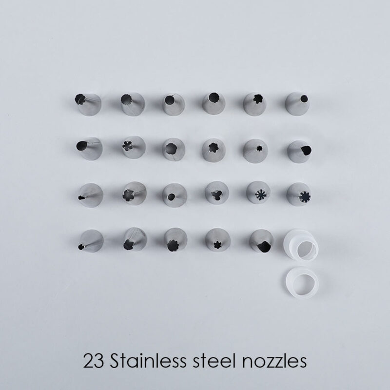 Ambrosia Stainless Steel Cake Decorator Nozzle- 24Pc - Image 2