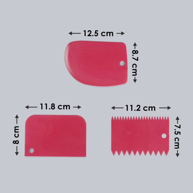 Ambrosia Cake Scrapers (3-in-1)- Pink - Image 2