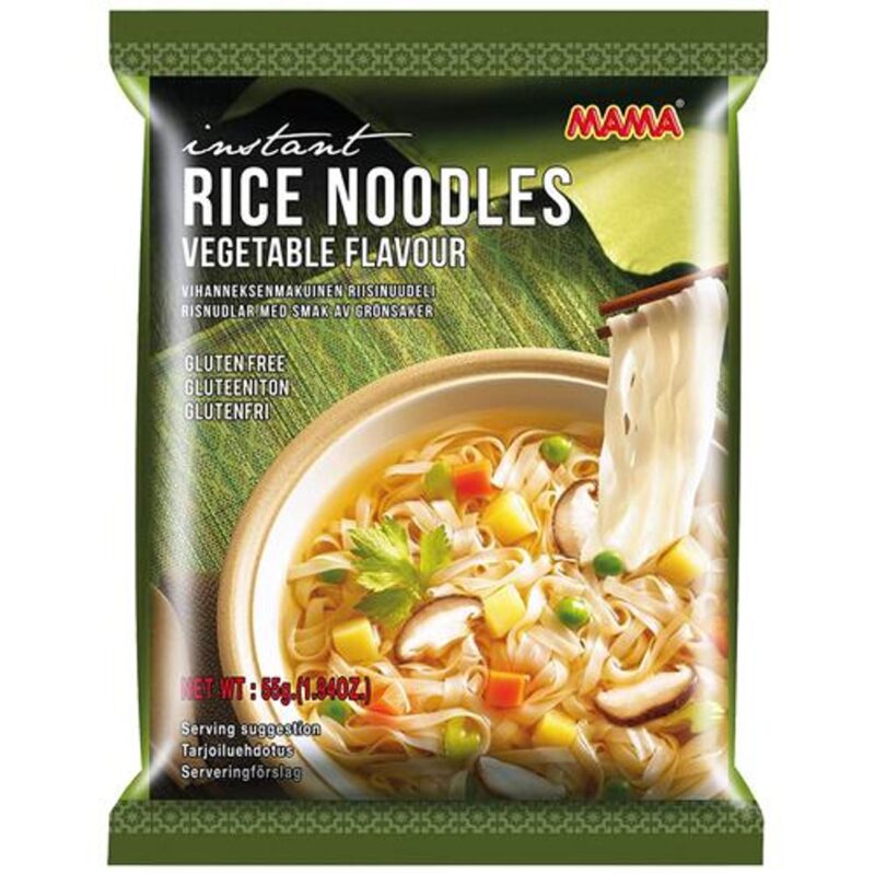 40x MAMA Instant Rice Noodle - Vegetable Flavour, Gluten Free, 55 g - Pack of 40