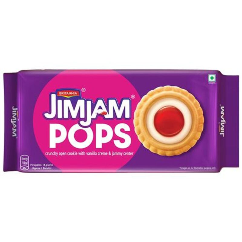 Britannia Jim Jam Pops Biscuit, 350 g