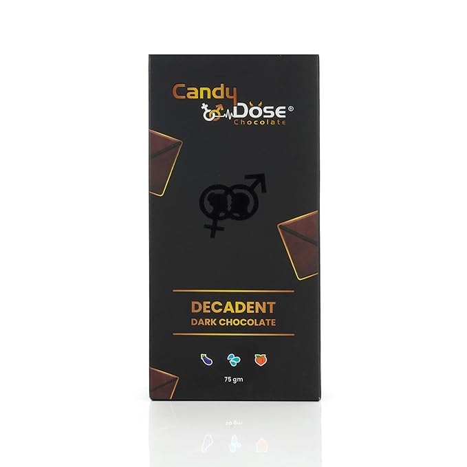 Mood Boosting Dark Chocolate Bar – Premium Rich Chocolate for Stress Relief, Focus & Energy Perfect Snack for Couples & Romantic Moments - 75GM (Pack of 1)