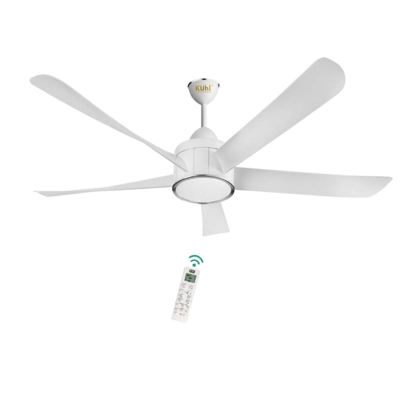 KUHL Platin D5 1200mm Stylish Power Saving BLDC Ceiling Fan with Remote | Down Light | 29W | 5 Star | Low Noise | IoT – Operate via Mobile & Alexa | Reverse Mode | Free Installation | White