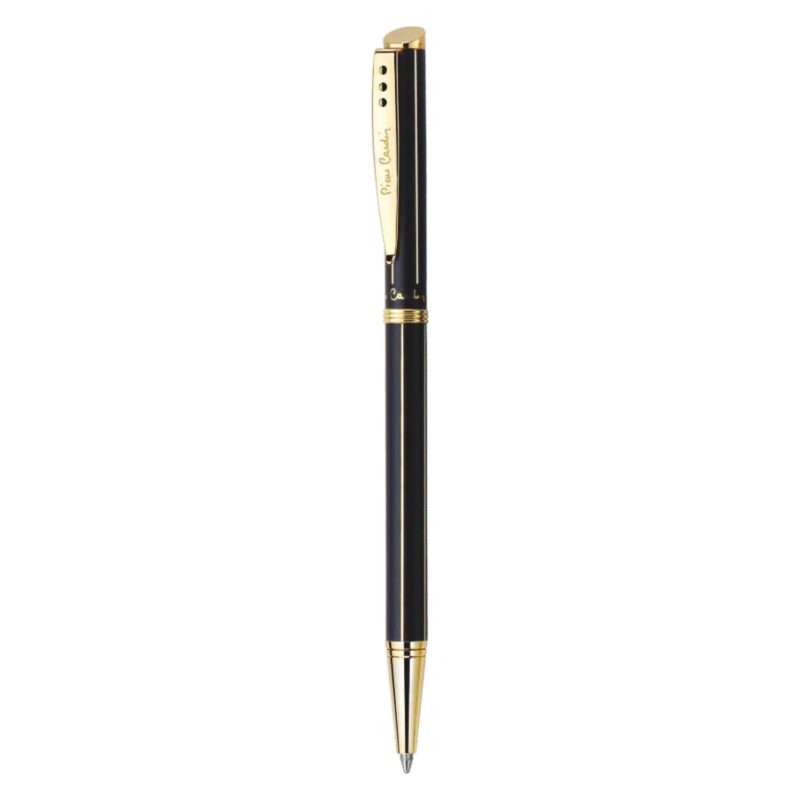 Pierre Cardin Beverly Hills Black & Gold Ball Pen - Blue, Pack Of 1