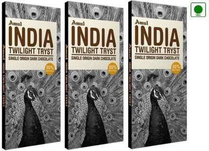Amul India Twilight Tryst Single Origin Dark Chocolate(125g X 3) Bars (3 x 125 g) - Image 4