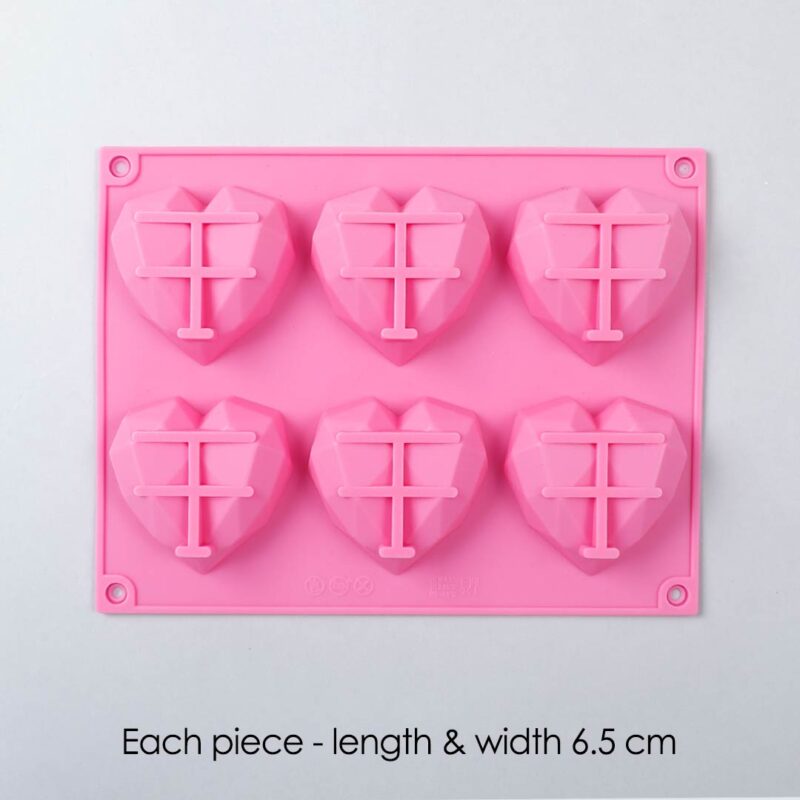 Ambrosia Silicone 3D Heart Shaped Mould - Pink - Image 3