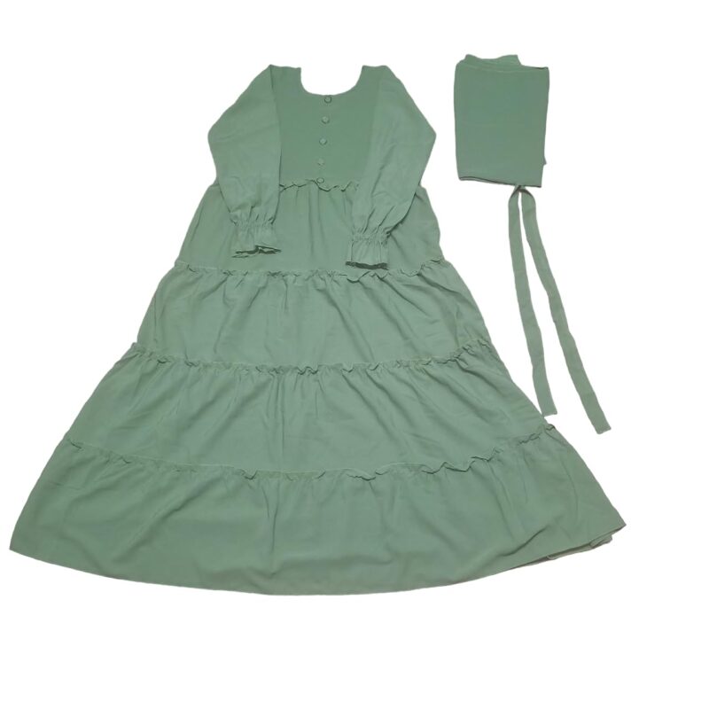 5 Chun Pista Green Burqa For women & Girls - Image 6