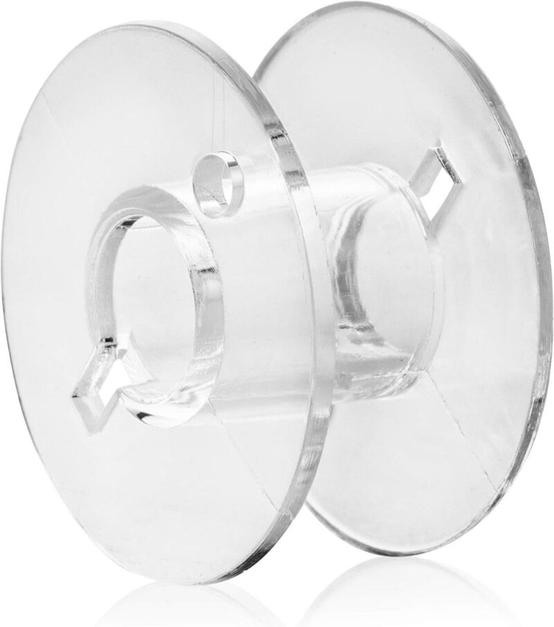 Zenith 10 Plastic Transparent Bobbins + 1 Bobbin Case for Any Automatic Sewing Machines (Singer/Usha/Brother) - Image 4