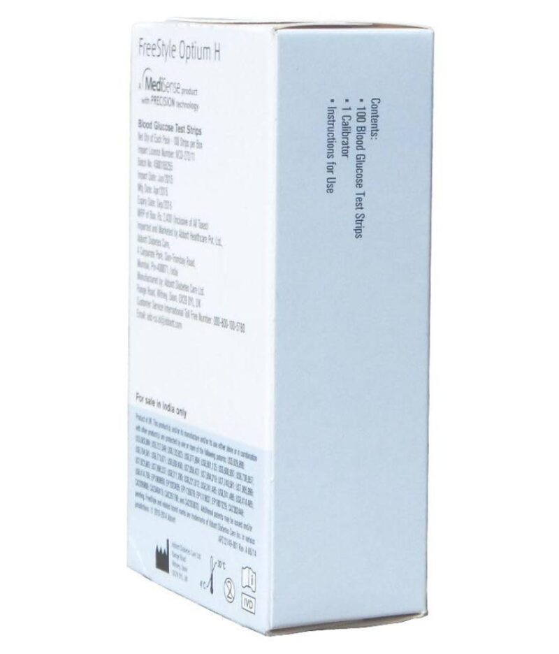 Abbott Freestyle Optium Neo H Blood Glucose 100 Test Strips - Image 2