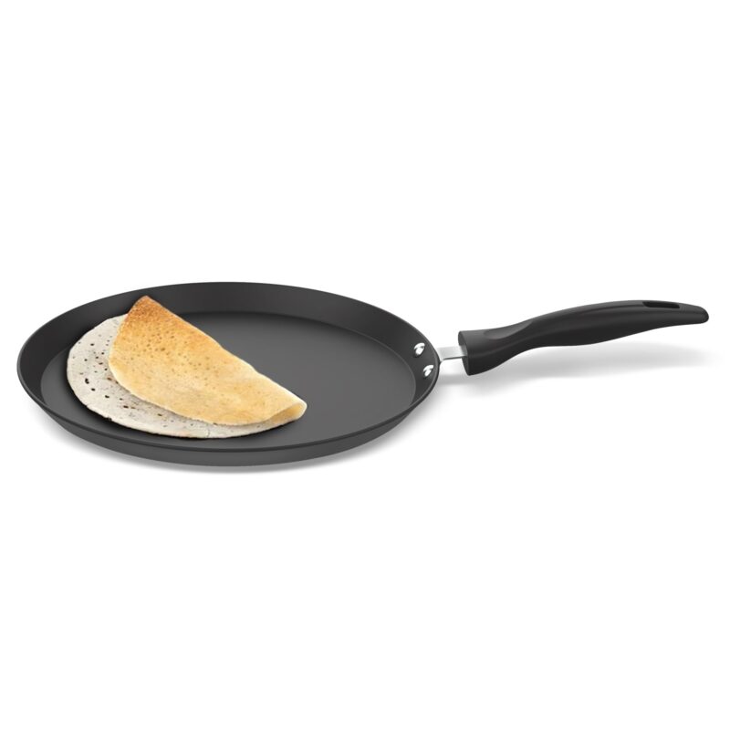 ‎Preethi Daily Collection Non Stick Tawa | 5 Star Non Stick Performance | Grey | 28 cm