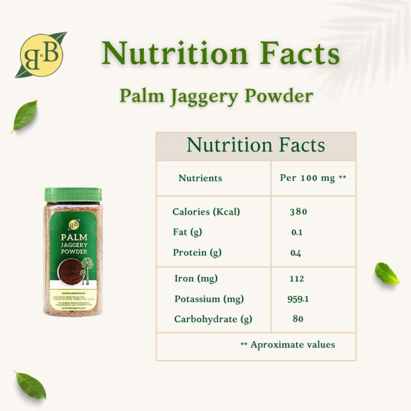 B&B Organics Karupatti/Palm Jaggery Powder - 1 kg/Traditional Palm Jaggery powder/Karupatti Thool - Image 3