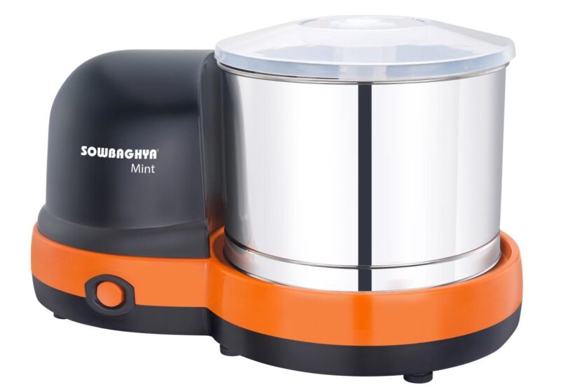 SOWBAGHYA Mint 2Ltr Table Top Wet Grinder (Black) | Heavy Duty Motor | Ideal for Your Kitchen | 2Ltr Wet Grinder for All Kinds of Batter for South Indian Dishes | ABS