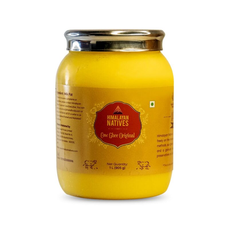 Himalayan Natives Original Cow Ghee 1L | 100% Natural & Preservative-Free | 100% Pure Desi Ghee | Strengthens Muscles