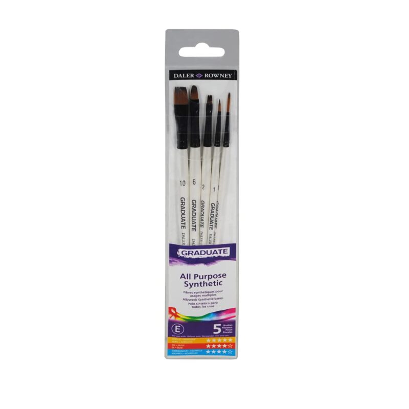 Daler-Rowney Graduate Short Handle Classic Brush Set (5X Brushes)
