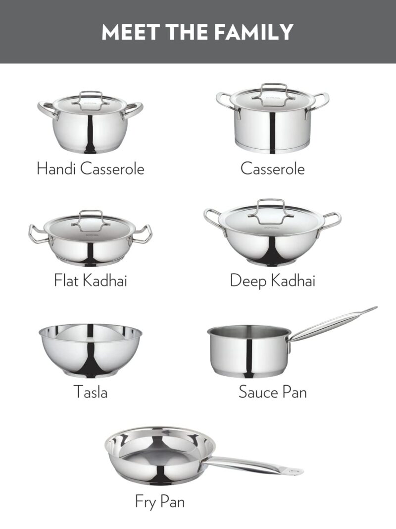 Borosil Cookfresh Stainless Steel Frying Pan 2.2 L (24 cm) | Impact Bonded Tri-ply Bottom | Gas Stove, Induction, Hot Plate Friendly | Uniform Heating, Cooltouch Handle | Skillet Fry Pan - Image 7