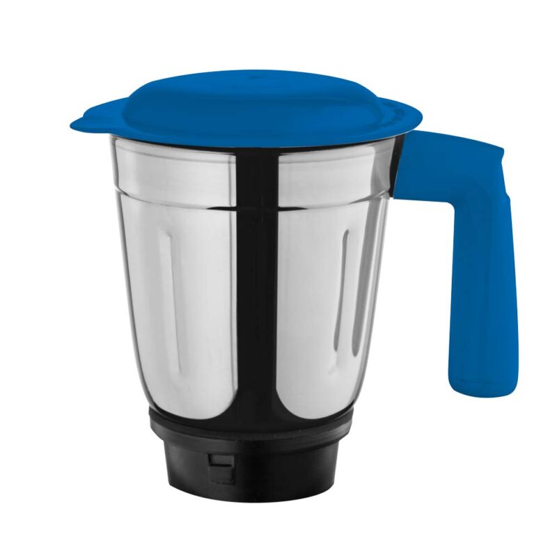 Borosil ARO Mixer Grinder, For Wet/Dry Mixing & Grinding, 750 Watts, 4 Jars, 3 Stainless Steel Jars(1.5 L Blending Jar, 1 L Dry/Wet Grinder, 400 ml Chutney Jar) + 1 PC Jar (1.5 L) with Fruit Filter for Blending & Juicing, Blue - Image 7