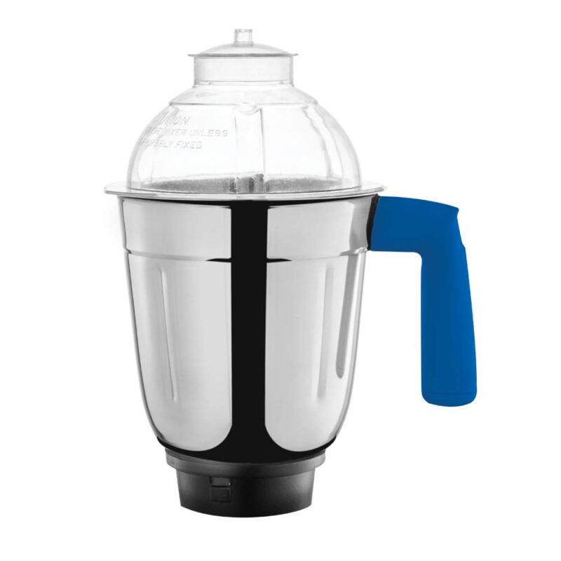 Borosil ARO Mixer Grinder, For Wet/Dry Mixing & Grinding, 750 Watts, 4 Jars, 3 Stainless Steel Jars(1.5 L Blending Jar, 1 L Dry/Wet Grinder, 400 ml Chutney Jar) + 1 PC Jar (1.5 L) with Fruit Filter for Blending & Juicing, Blue - Image 13