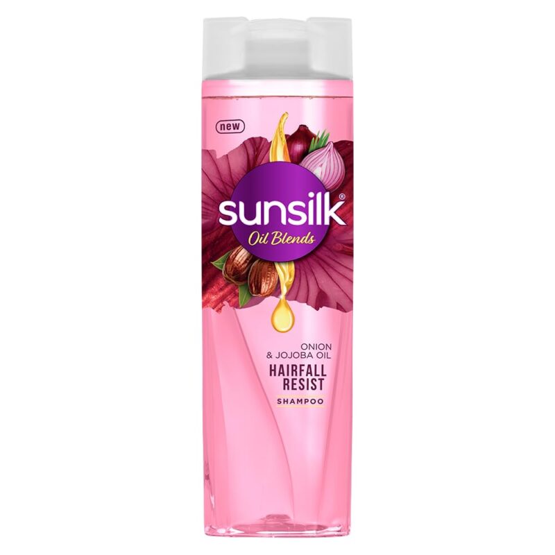 Sunsilk Onion & Jojoba Oil Hairfall Resist Oil Blends Shampoo | with No Added Parabens | (370 ml)