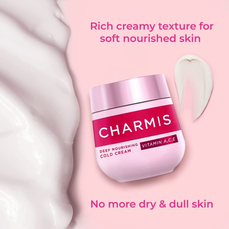 4x Charmis Deep Nourishing Cold Cream, Face Cream With Vitamin C, A and E, 200ml each - Pack of 4 - Image 5